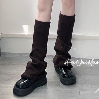 Hua Nai Cat - Winter Lolita Knit Leg Warmer Mid-Calf Socks - Image 22