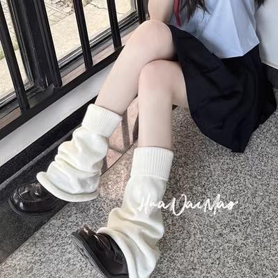 Hua Nai Cat - Winter Lolita Knit Leg Warmer Mid-Calf Socks - Image 9