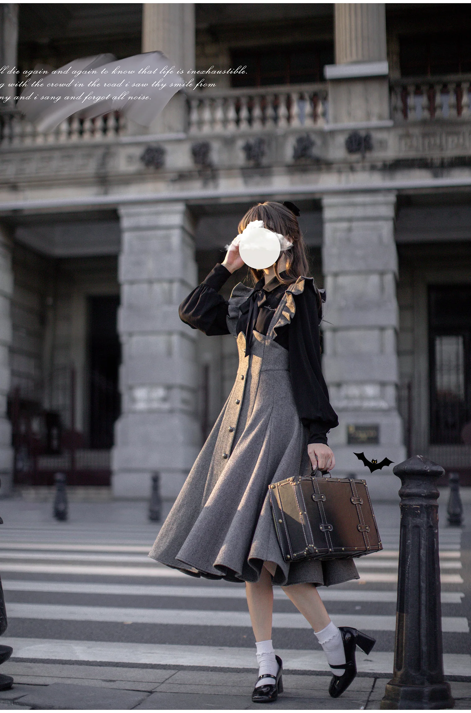 HuTaoMuJK - Serena - Elegant Woolen Lolita JSK Dress Set - Image 11