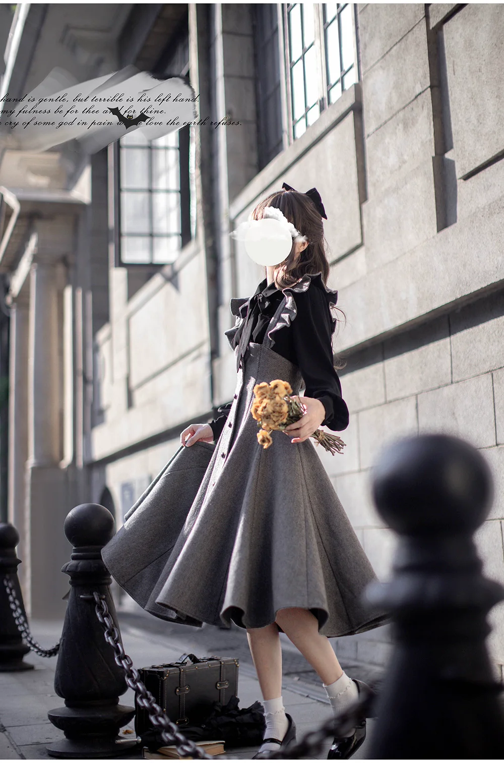 HuTaoMuJK - Serena - Elegant Woolen Lolita JSK Dress Set - Image 5