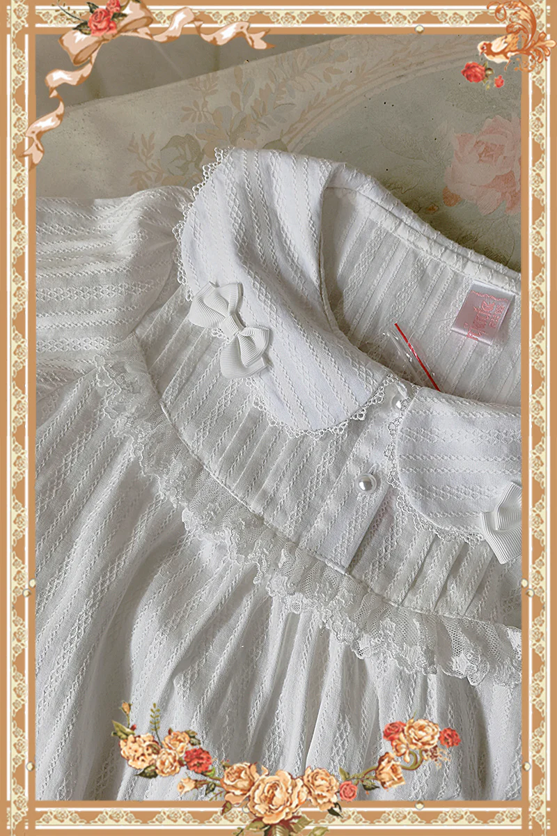 Doll Lolita Cotton Short Sleeve Blouse - Image 4