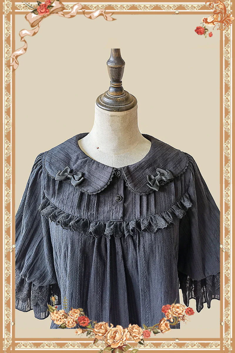 Doll Lolita Cotton Short Sleeve Blouse - Image 5