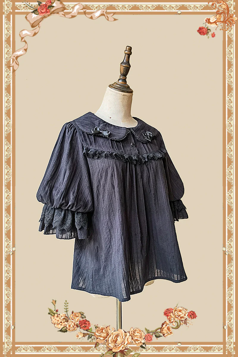 Doll Lolita Cotton Short Sleeve Blouse - Image 6