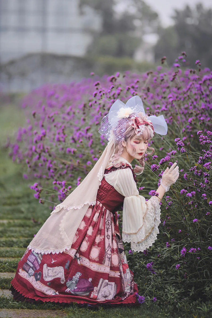 Gothic Lolita Vail Double-layer Lace Headdress - Image 8