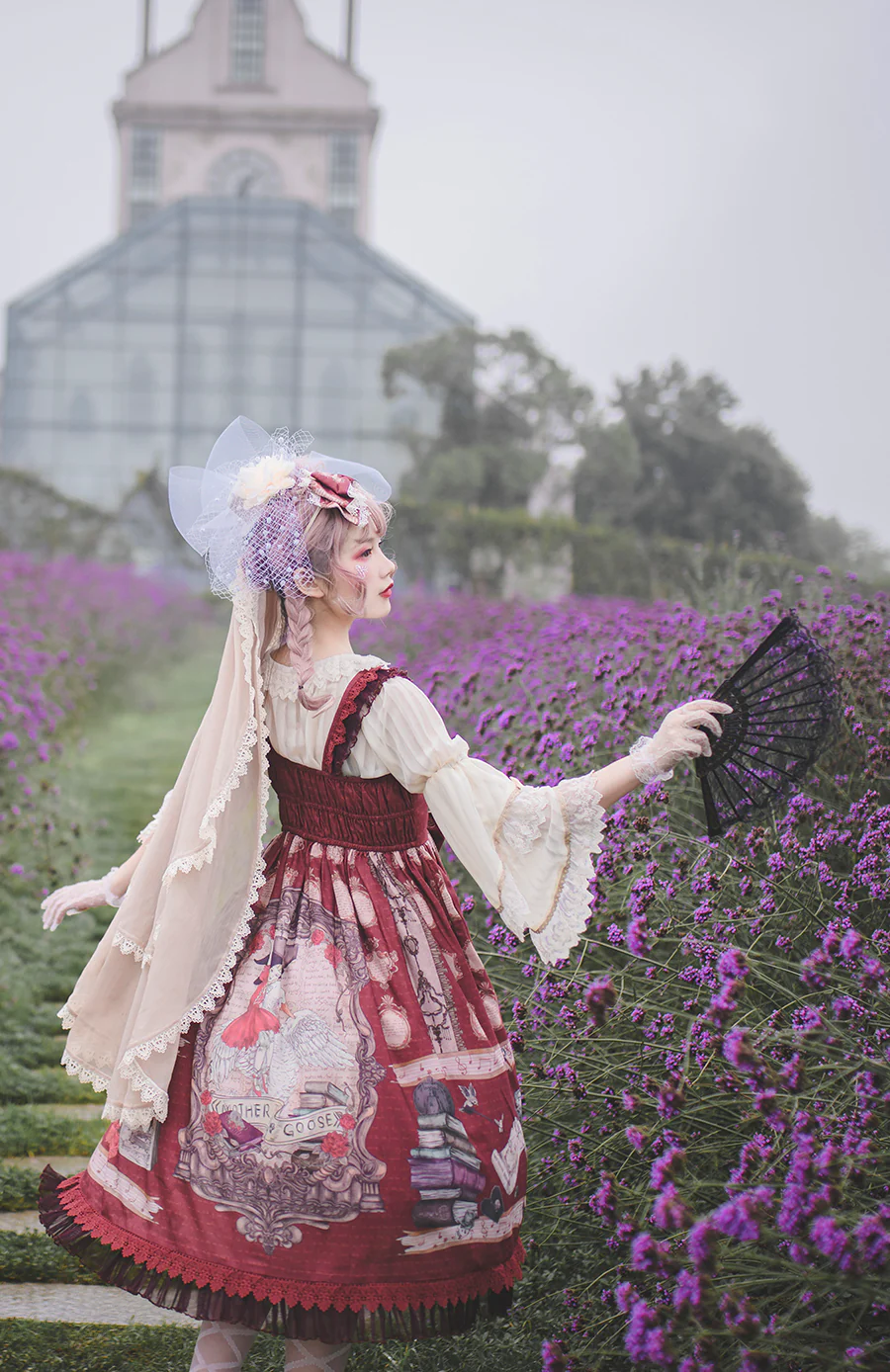 Gothic Lolita Vail Double-layer Lace Headdress - Image 9