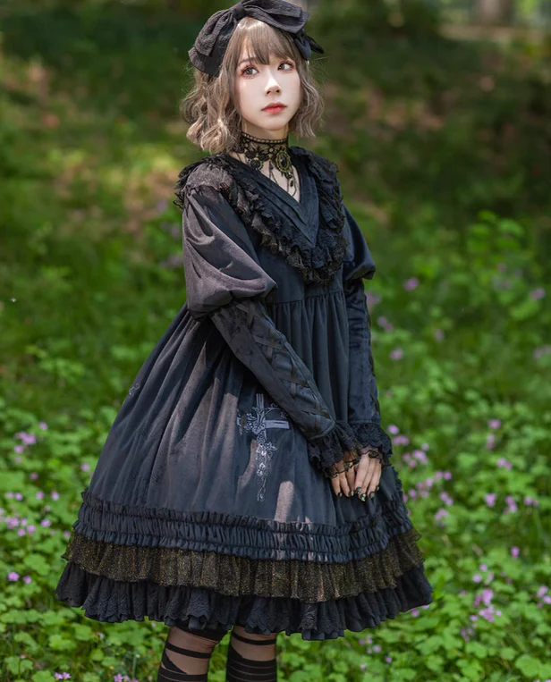 Holy Fruit Estate - Gothic Lolita OP Dress Multicolors - Image 24