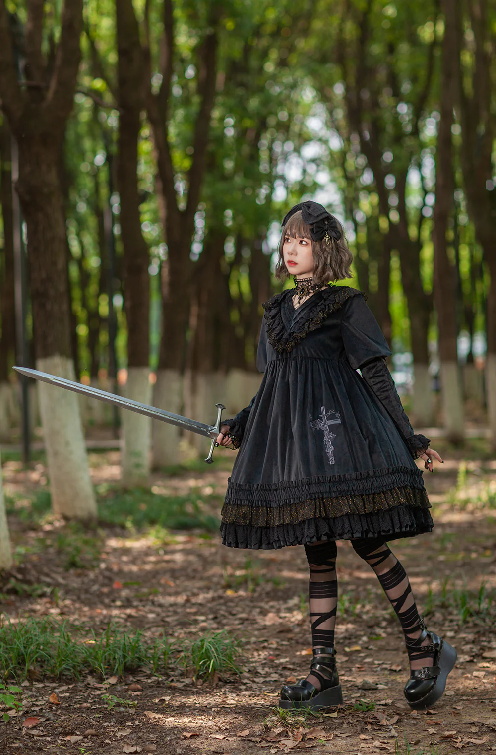 Holy Fruit Estate - Gothic Lolita OP Dress Multicolors - Image 3