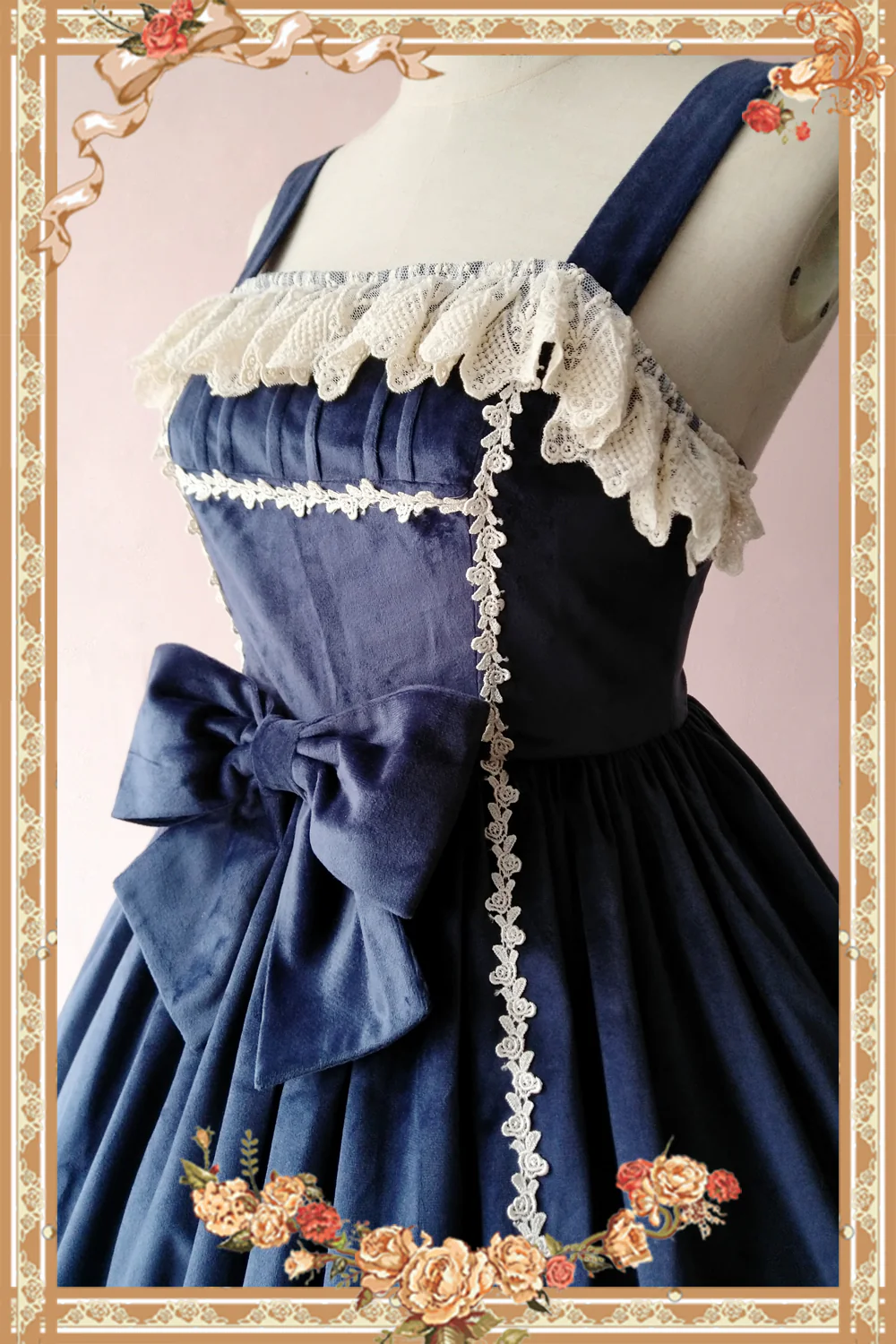Honey Sugar - Pure Velvet Lolita JSK Dress - Image 10