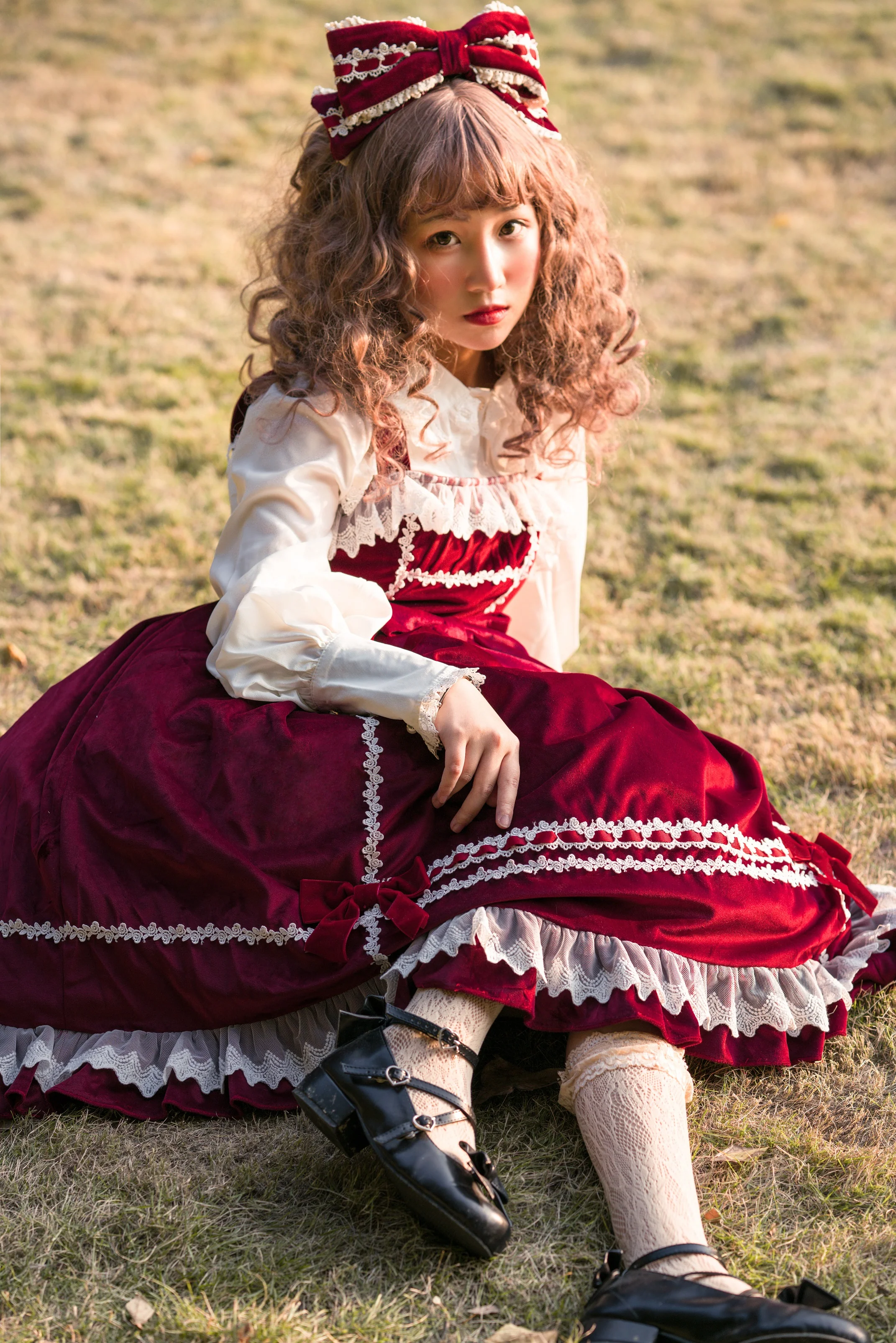 Honey Sugar - Pure Velvet Lolita JSK Dress - Image 11