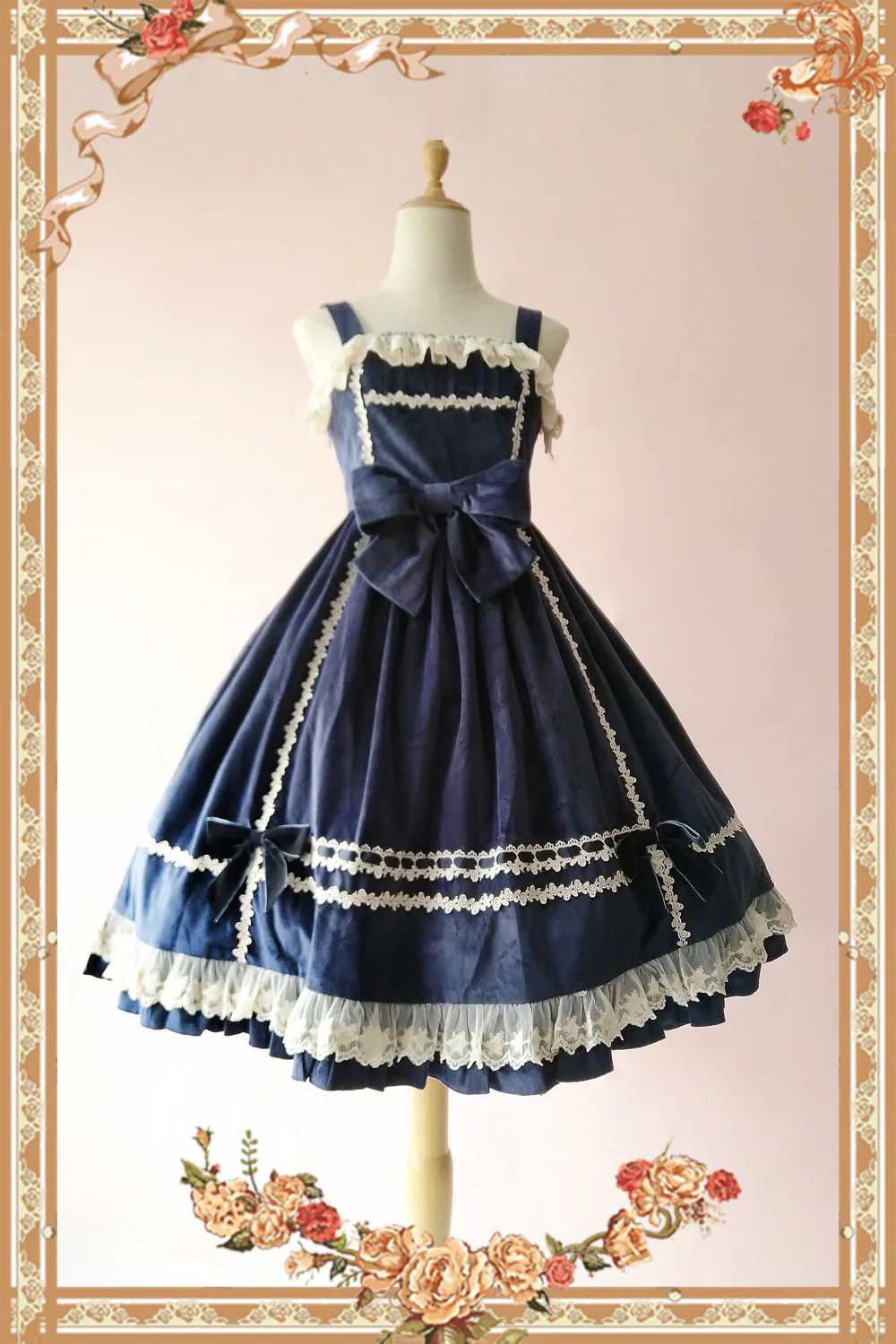 Honey Sugar - Pure Velvet Lolita JSK Dress - Image 3