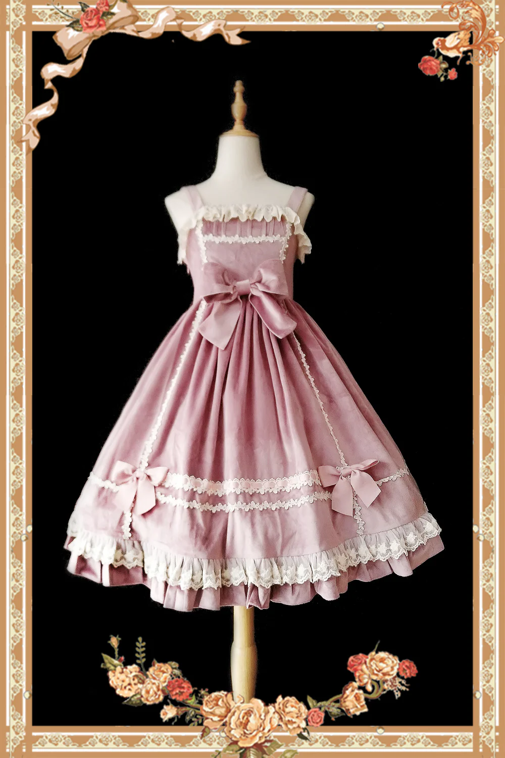 Honey Sugar - Pure Velvet Lolita JSK Dress - Image 4