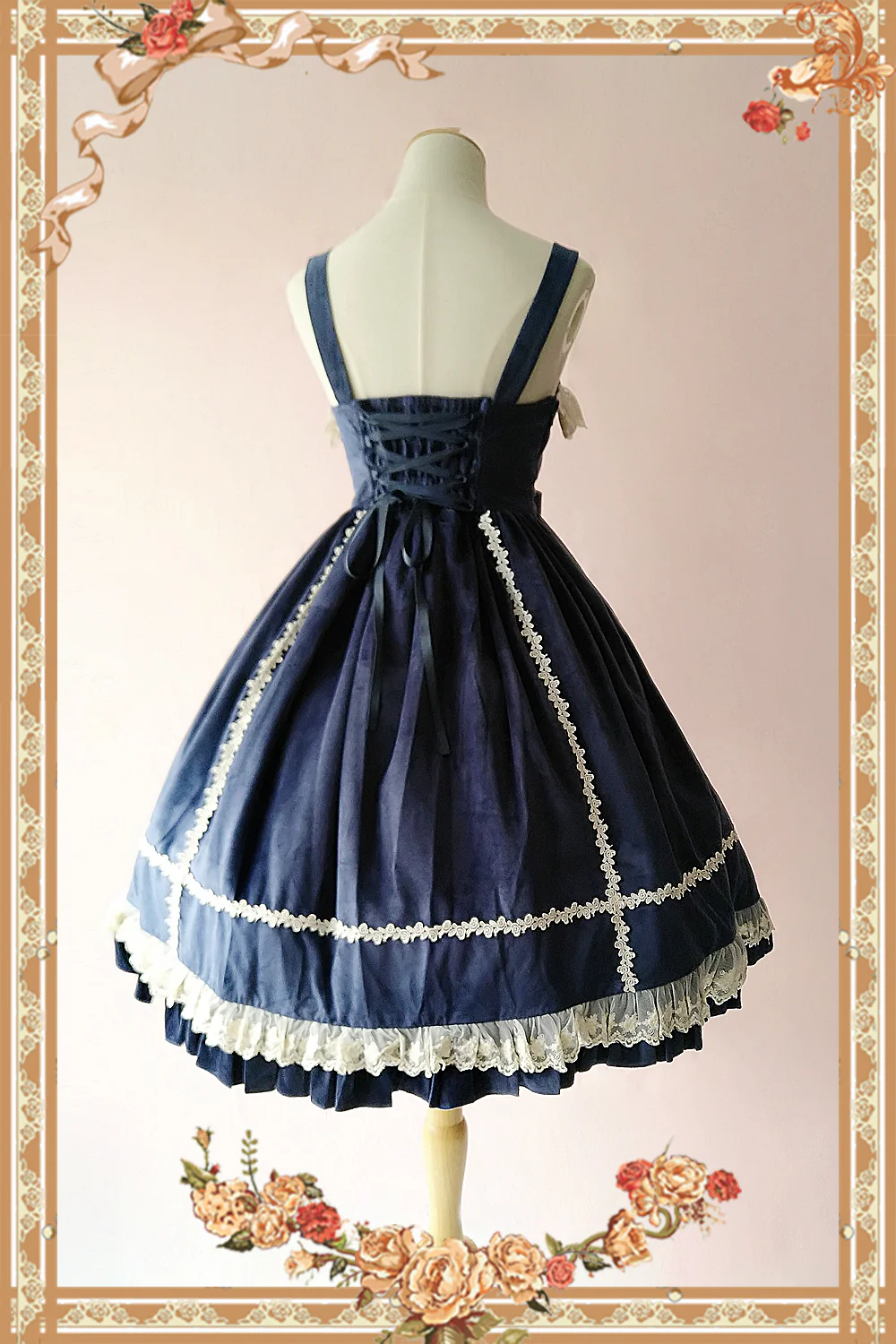 Honey Sugar - Pure Velvet Lolita JSK Dress - Image 5
