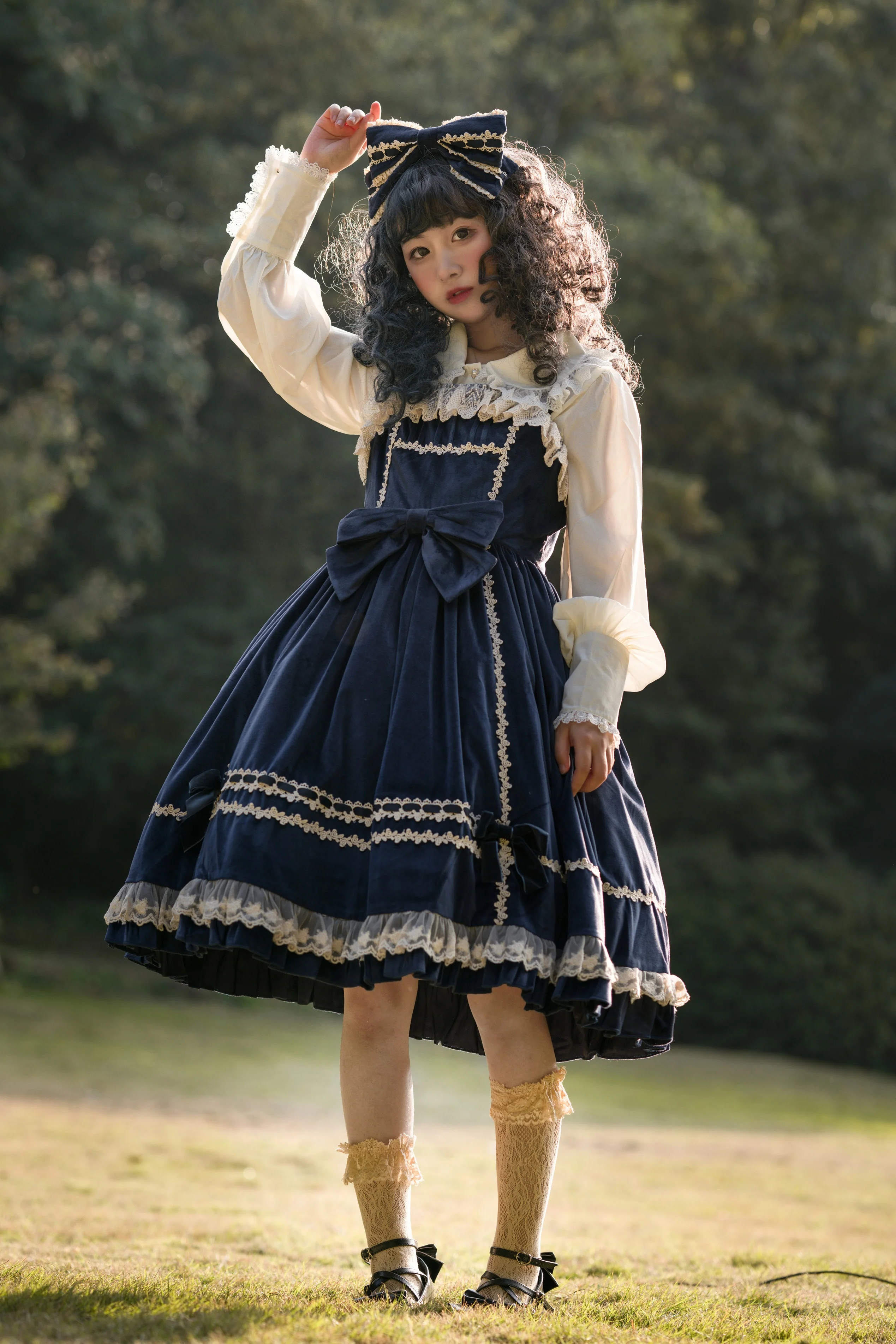 Honey Sugar - Pure Velvet Lolita JSK Dress - Image 6