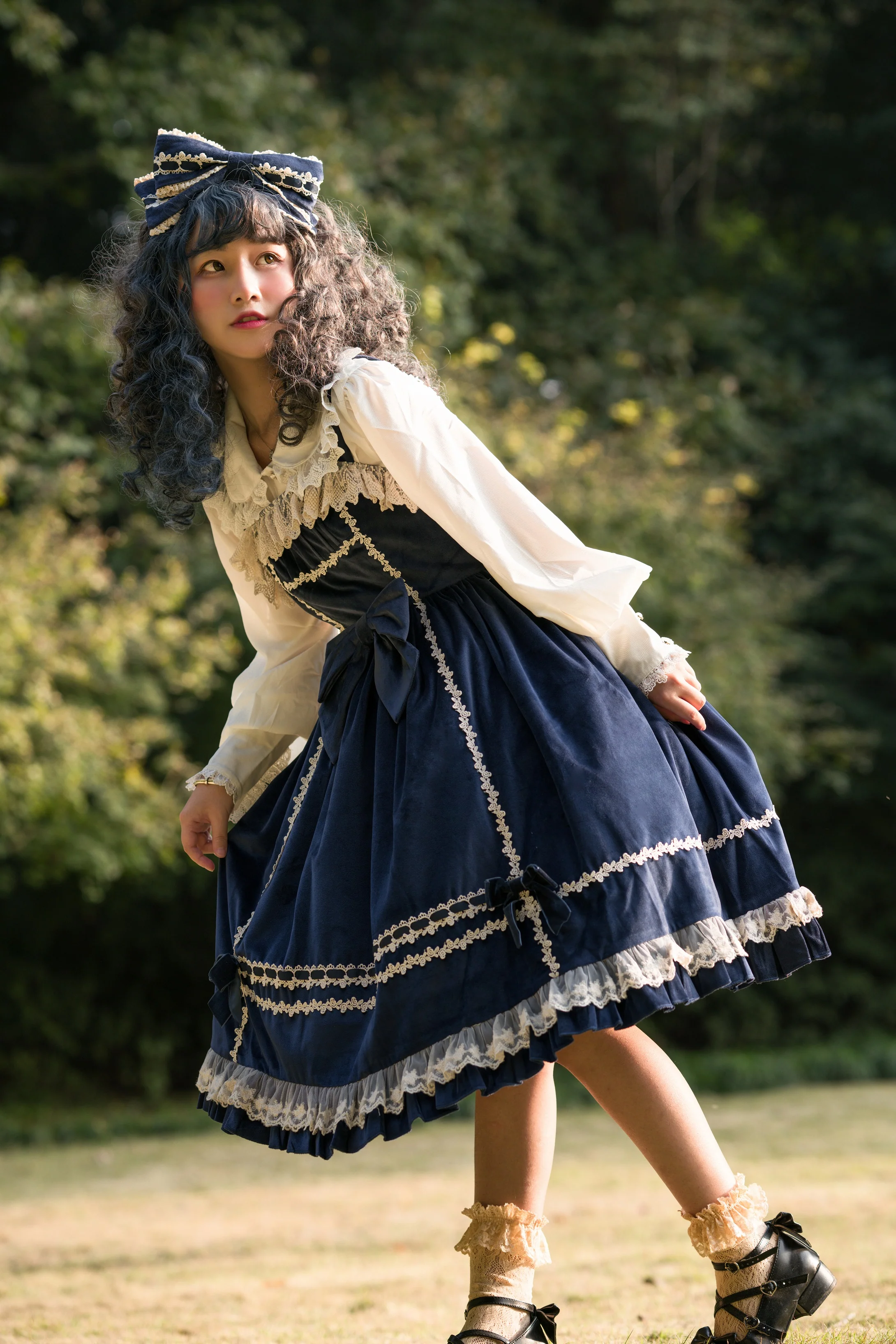 Honey Sugar - Pure Velvet Lolita JSK Dress - Image 9