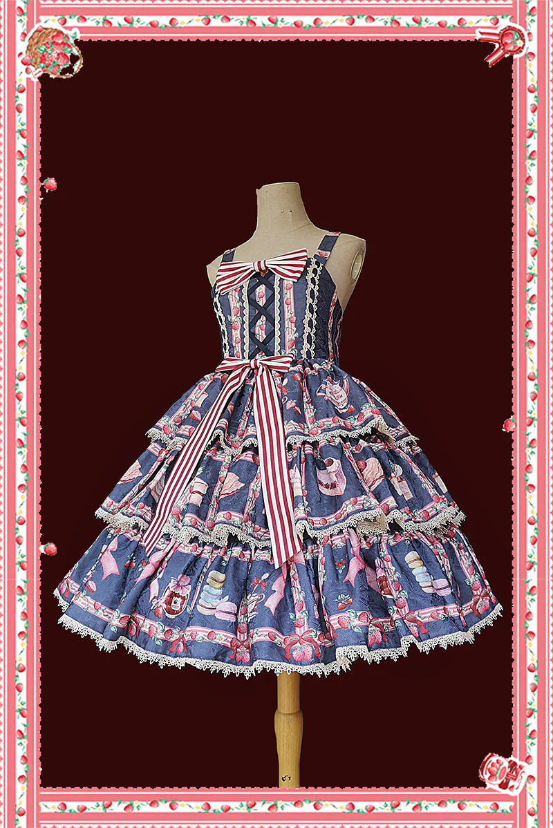 Strawberry Tea - Tiered Ruffles Lolita JSK - Image 7