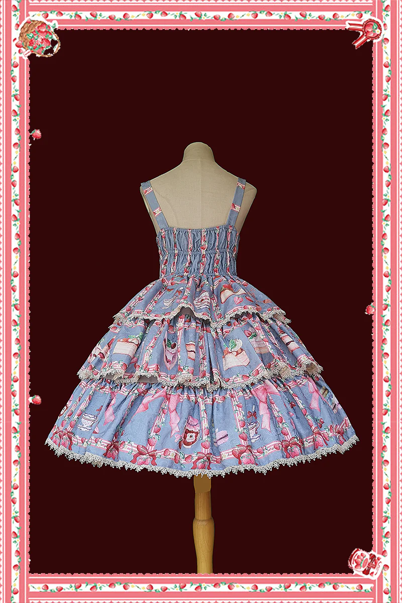 Strawberry Tea - Tiered Ruffles Lolita JSK - Image 8