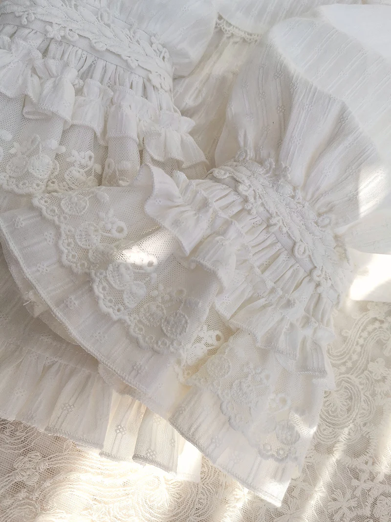 Long Sleeve Lovely Lolita Cotton Blouse - Image 7