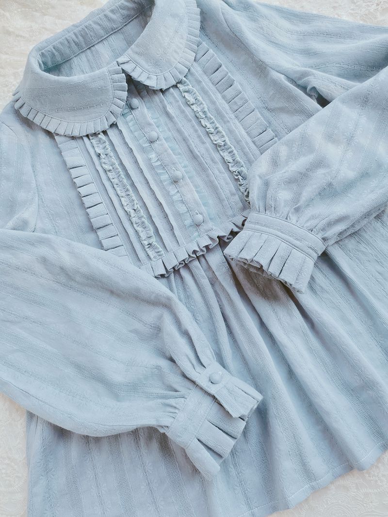 J-fashion Ruffle Cotton Lolita Blouse - Image 15