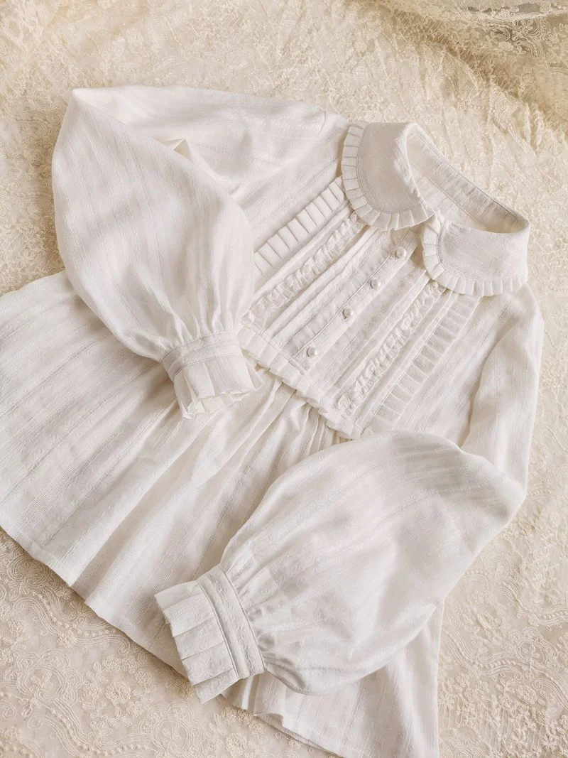 J-fashion Ruffle Cotton Lolita Blouse - Image 2