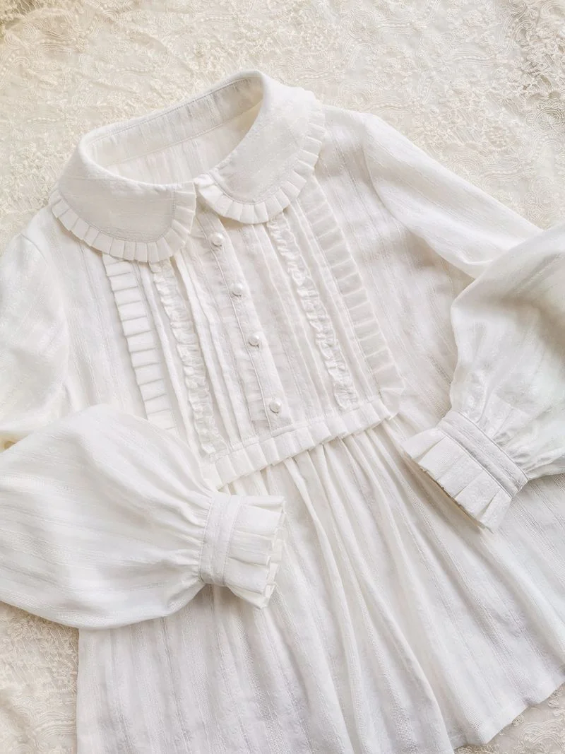 J-fashion Ruffle Cotton Lolita Blouse - Image 3