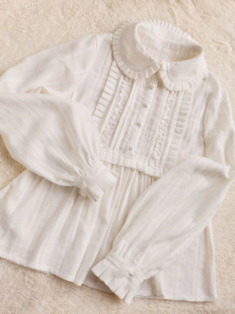 J-fashion Ruffle Cotton Lolita Blouse - Image 8