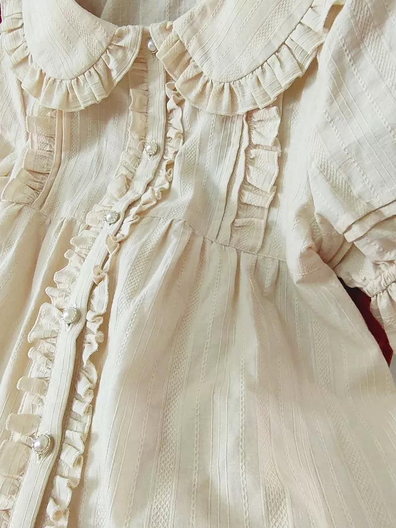 Short Sleeve Cotton Lolita Blouse Shirt - Image 5