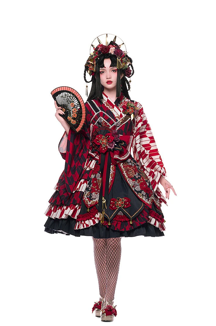 Youruipai - Japanese Wa Lolita Tea Party Red Dress - Image 11