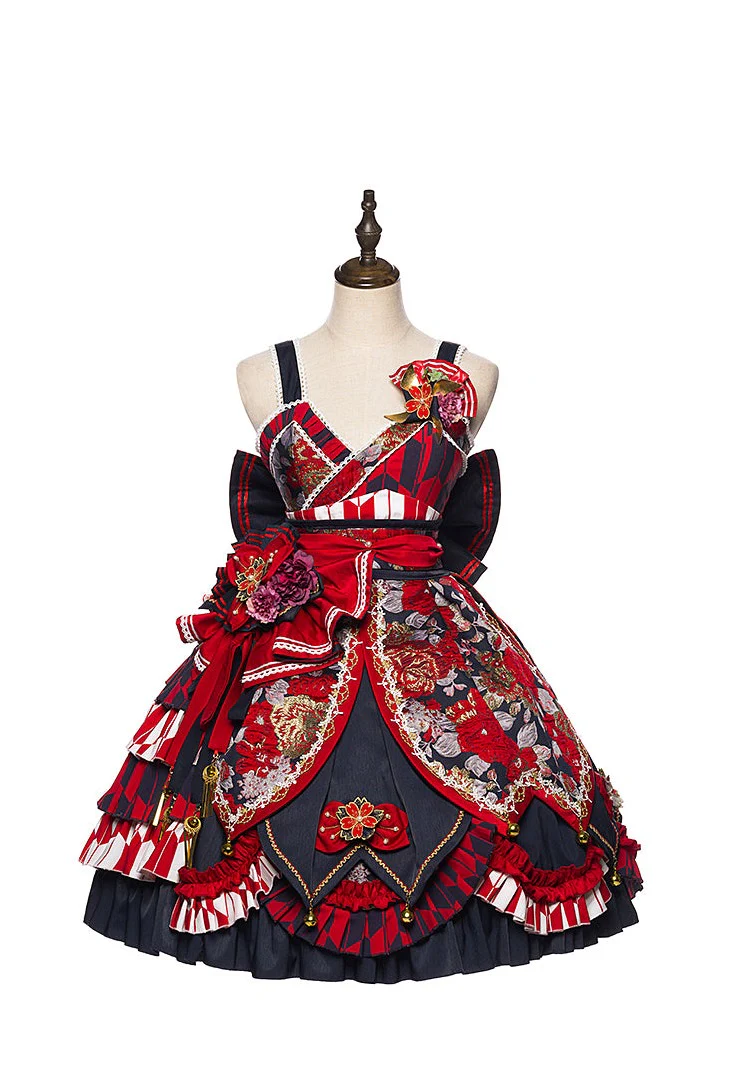 Youruipai - Japanese Wa Lolita Tea Party Red Dress - Image 14