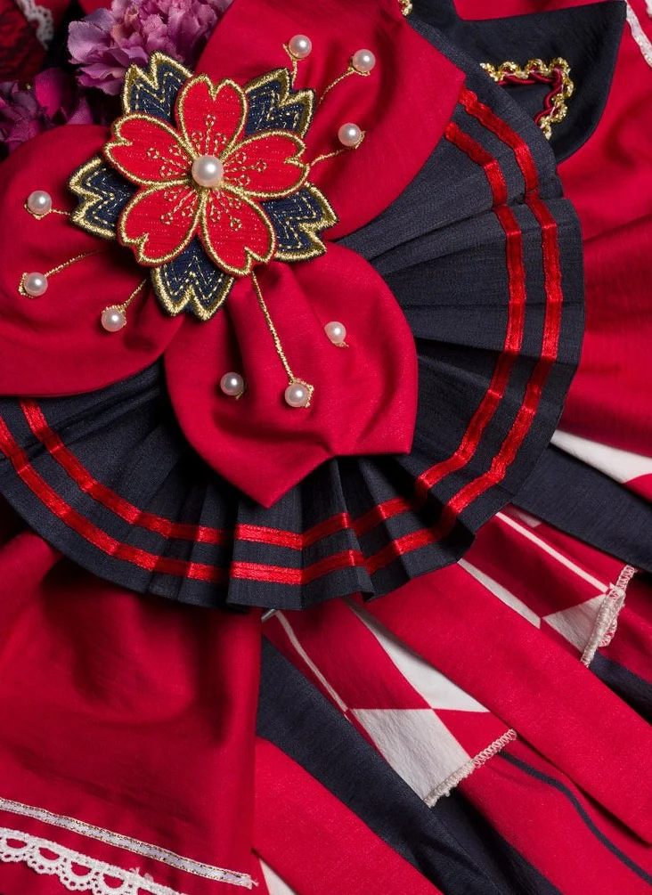 Youruipai - Japanese Wa Lolita Tea Party Red Dress - Image 17