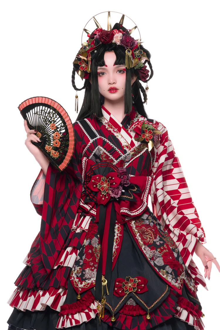 Youruipai - Japanese Wa Lolita Tea Party Red Dress - Image 6