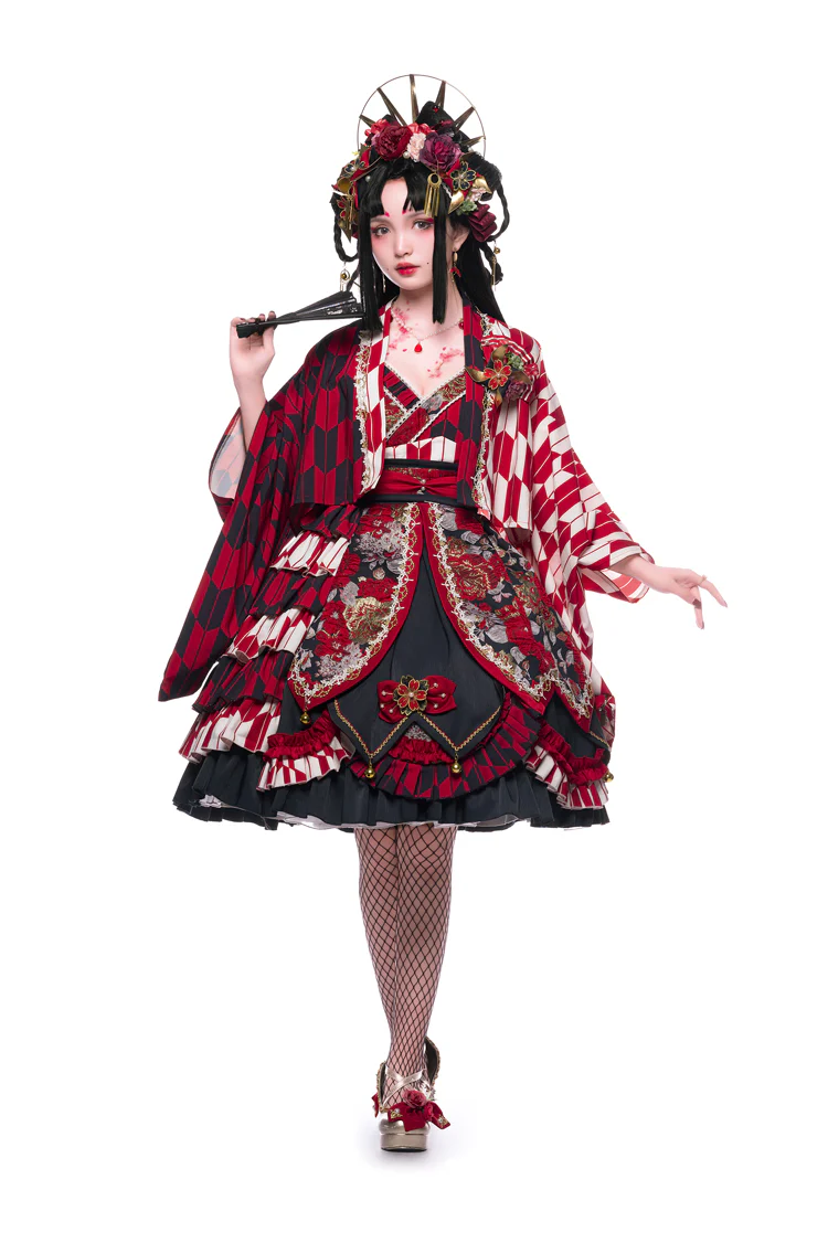 Youruipai - Japanese Wa Lolita Tea Party Red Dress - Image 8