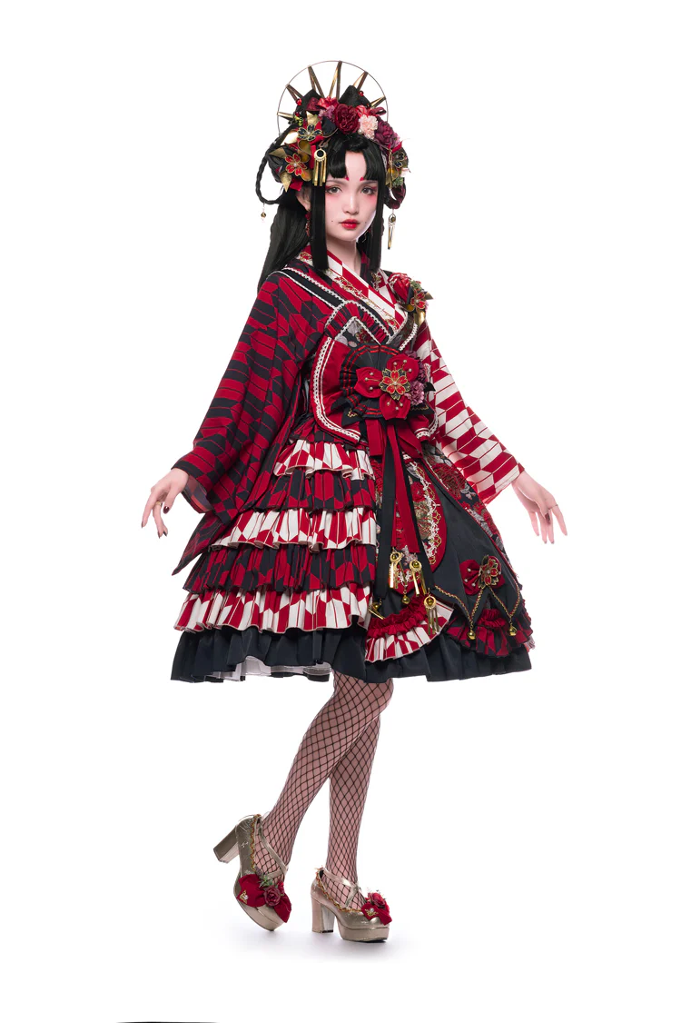 Youruipai - Japanese Wa Lolita Tea Party Red Dress - Image 9