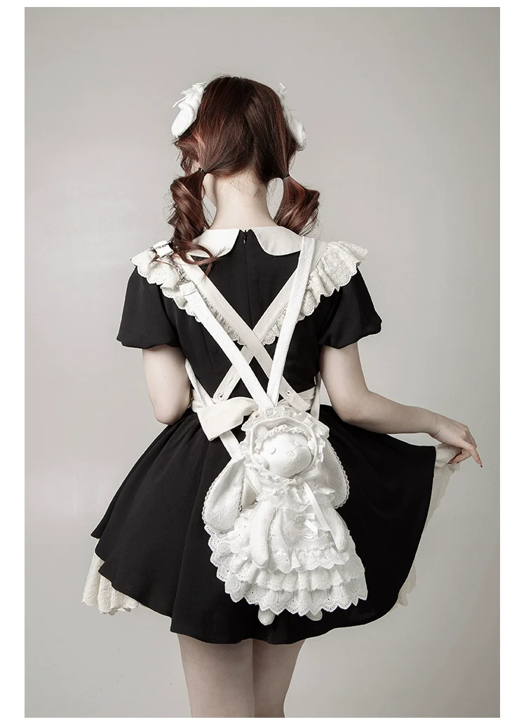 With PUJI - Puppet Box - Kawaii Lolita Bag Lamb Kitten Detachable Bag Dress Hat