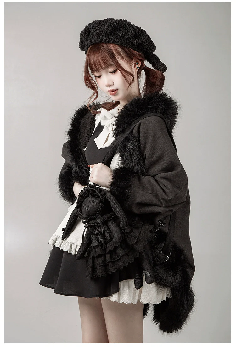 With PUJI - Puppet Box - Kawaii Lolita Bag Lamb Kitten Detachable Bag Dress Hat - Image 12