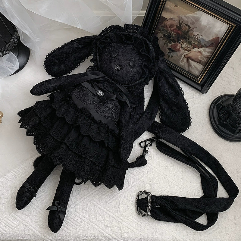 With PUJI - Puppet Box - Kawaii Lolita Bag Lamb Kitten Detachable Bag Dress Hat - Image 13