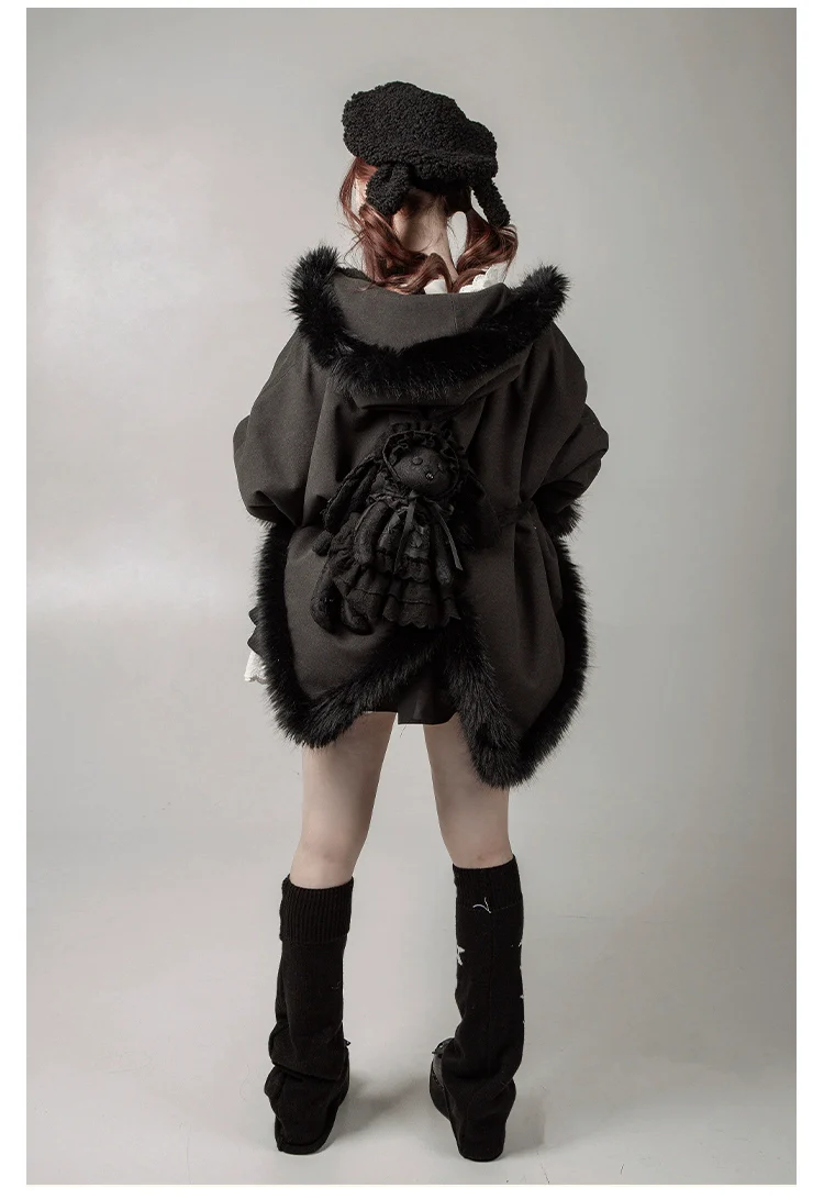 With PUJI - Puppet Box - Kawaii Lolita Bag Lamb Kitten Detachable Bag Dress Hat - Image 14