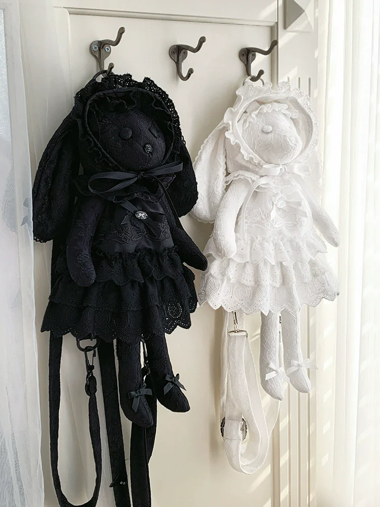 With PUJI - Puppet Box - Kawaii Lolita Bag Lamb Kitten Detachable Bag Dress Hat - Image 2