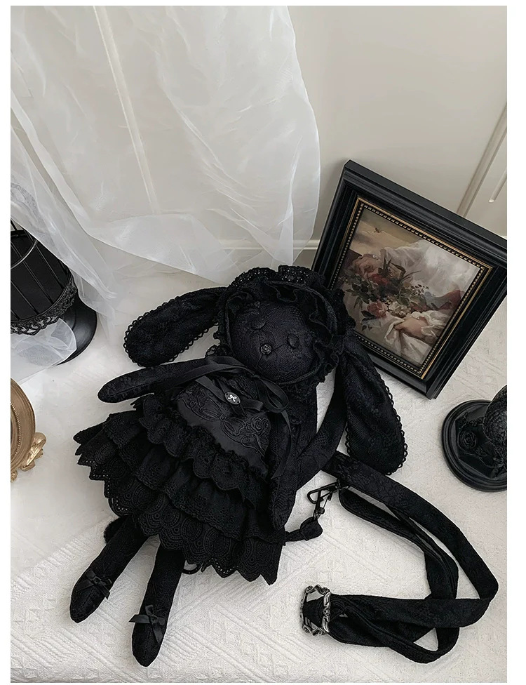 With PUJI - Puppet Box - Kawaii Lolita Bag Lamb Kitten Detachable Bag Dress Hat - Image 20