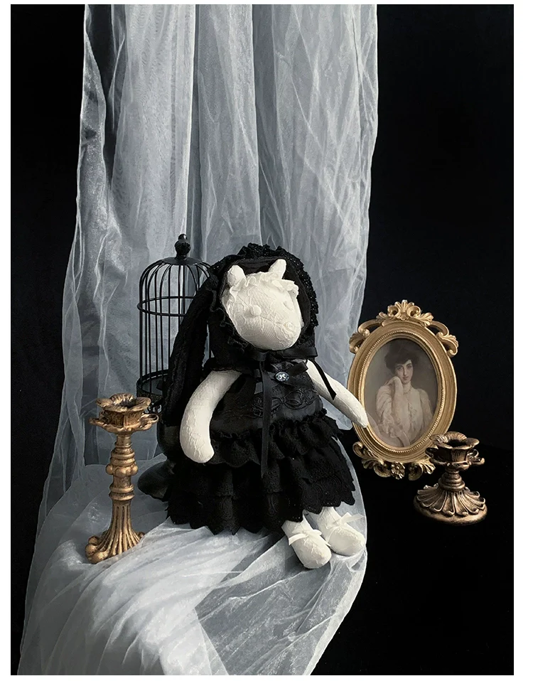 With PUJI - Puppet Box - Kawaii Lolita Bag Lamb Kitten Detachable Bag Dress Hat - Image 23