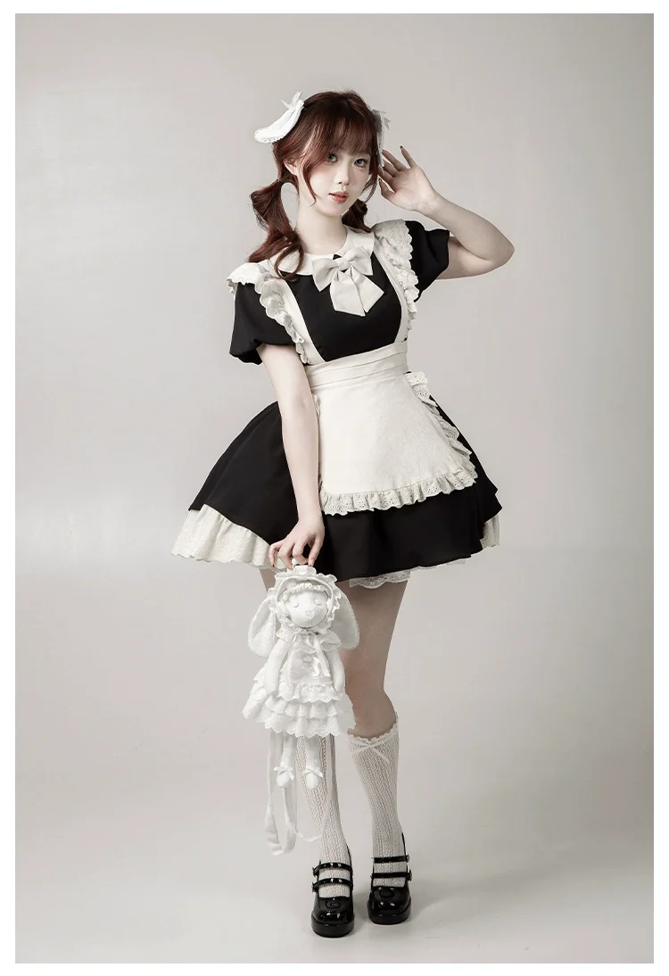 With PUJI - Puppet Box - Kawaii Lolita Bag Lamb Kitten Detachable Bag Dress Hat - Image 8