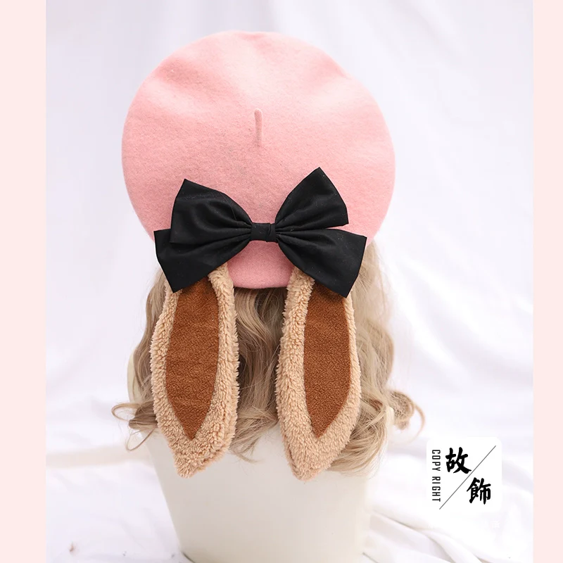 The Accessories' Story - Kawaii Lolita Beret, Detachable Bunny Ears & Bow - Image 10