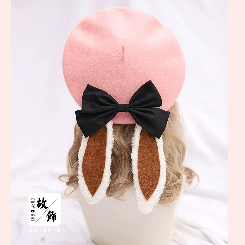 The Accessories' Story - Kawaii Lolita Beret, Detachable Bunny Ears & Bow - Image 11