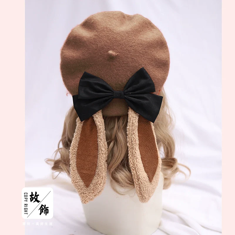 The Accessories' Story - Kawaii Lolita Beret, Detachable Bunny Ears & Bow - Image 12