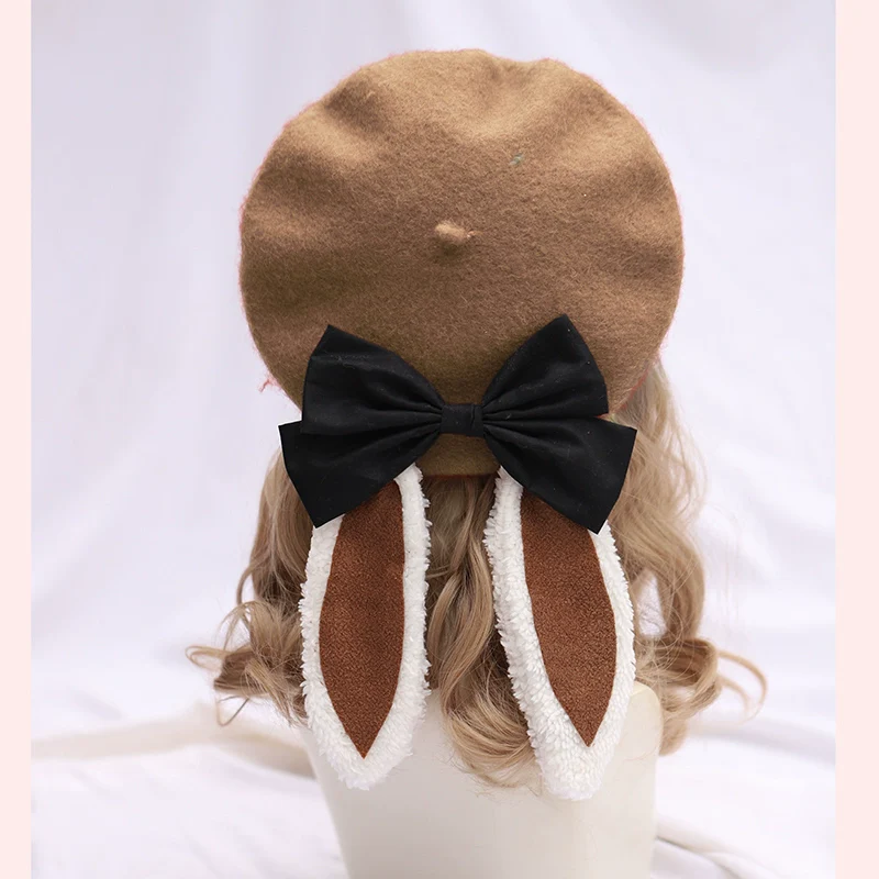The Accessories' Story - Kawaii Lolita Beret, Detachable Bunny Ears & Bow - Image 3
