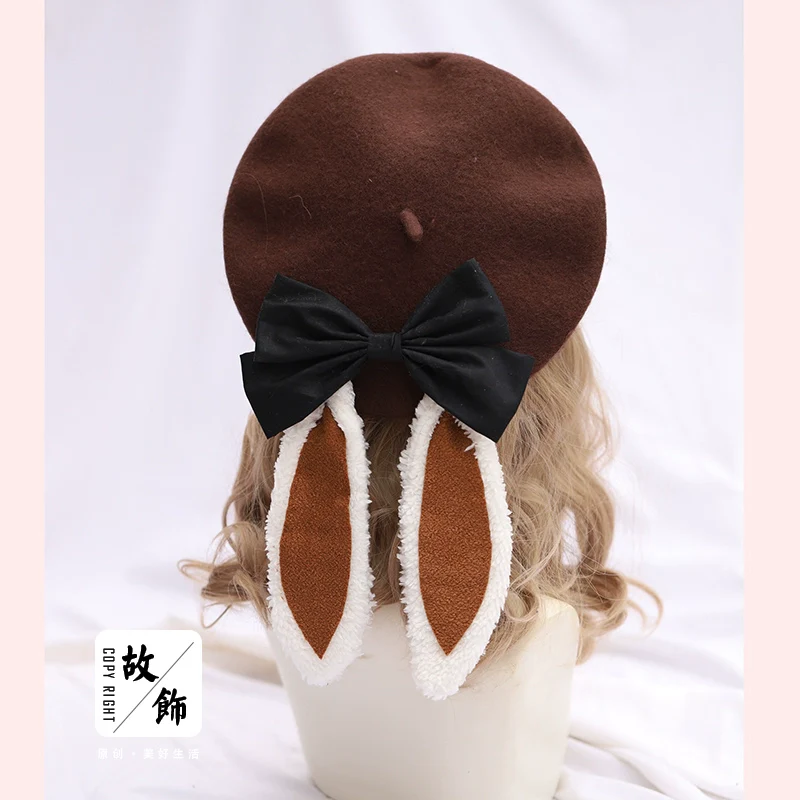 The Accessories' Story - Kawaii Lolita Beret, Detachable Bunny Ears & Bow - Image 5