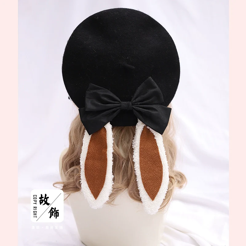 The Accessories' Story - Kawaii Lolita Beret, Detachable Bunny Ears & Bow - Image 7