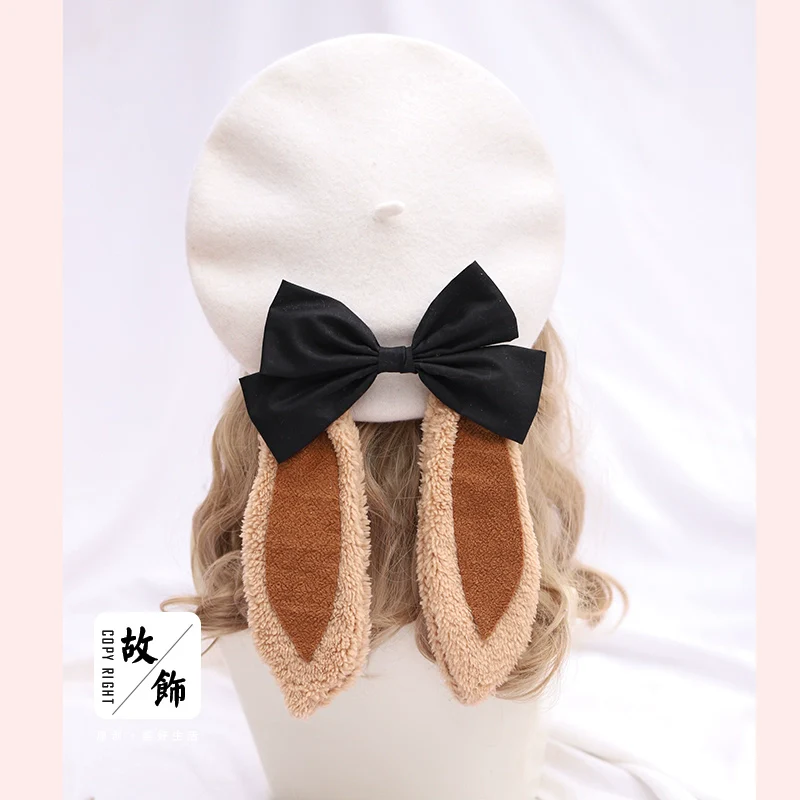 The Accessories' Story - Kawaii Lolita Beret, Detachable Bunny Ears & Bow - Image 8