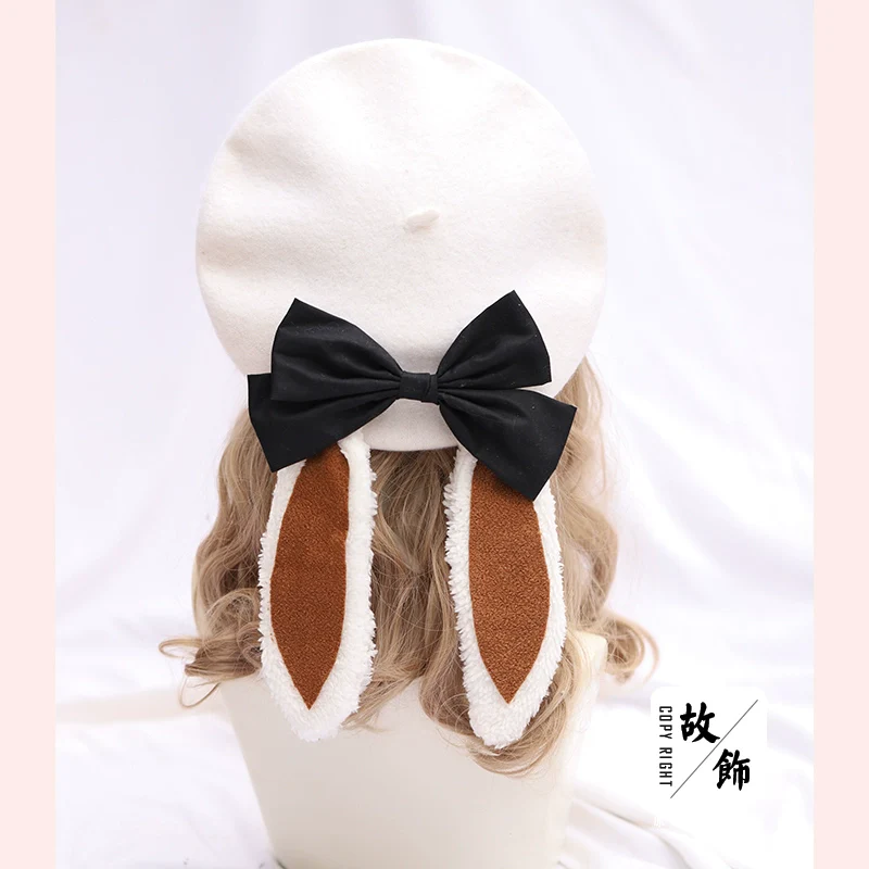 The Accessories' Story - Kawaii Lolita Beret, Detachable Bunny Ears & Bow - Image 9