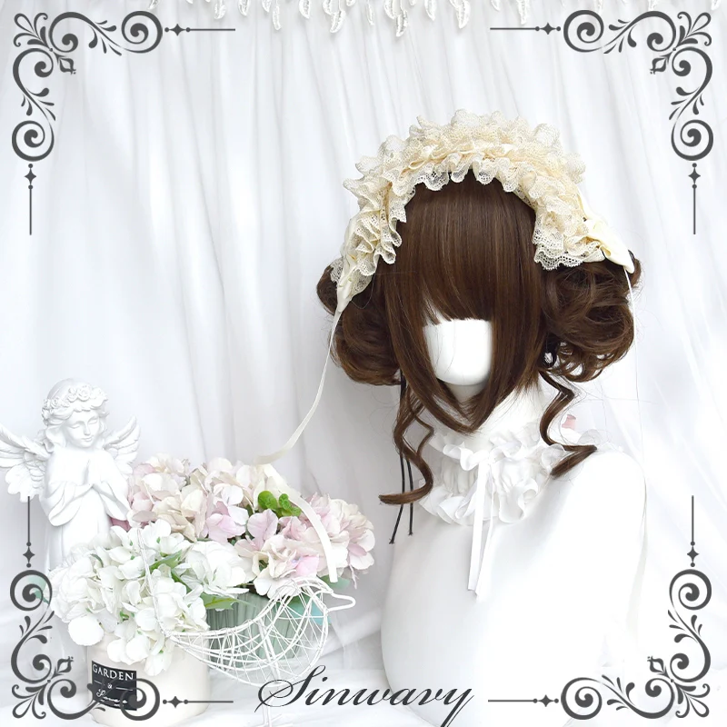 Sinwavy - Kawaii Lolita Brown Wig Cute Bun Ponytail Doll-like Wig - Image 5