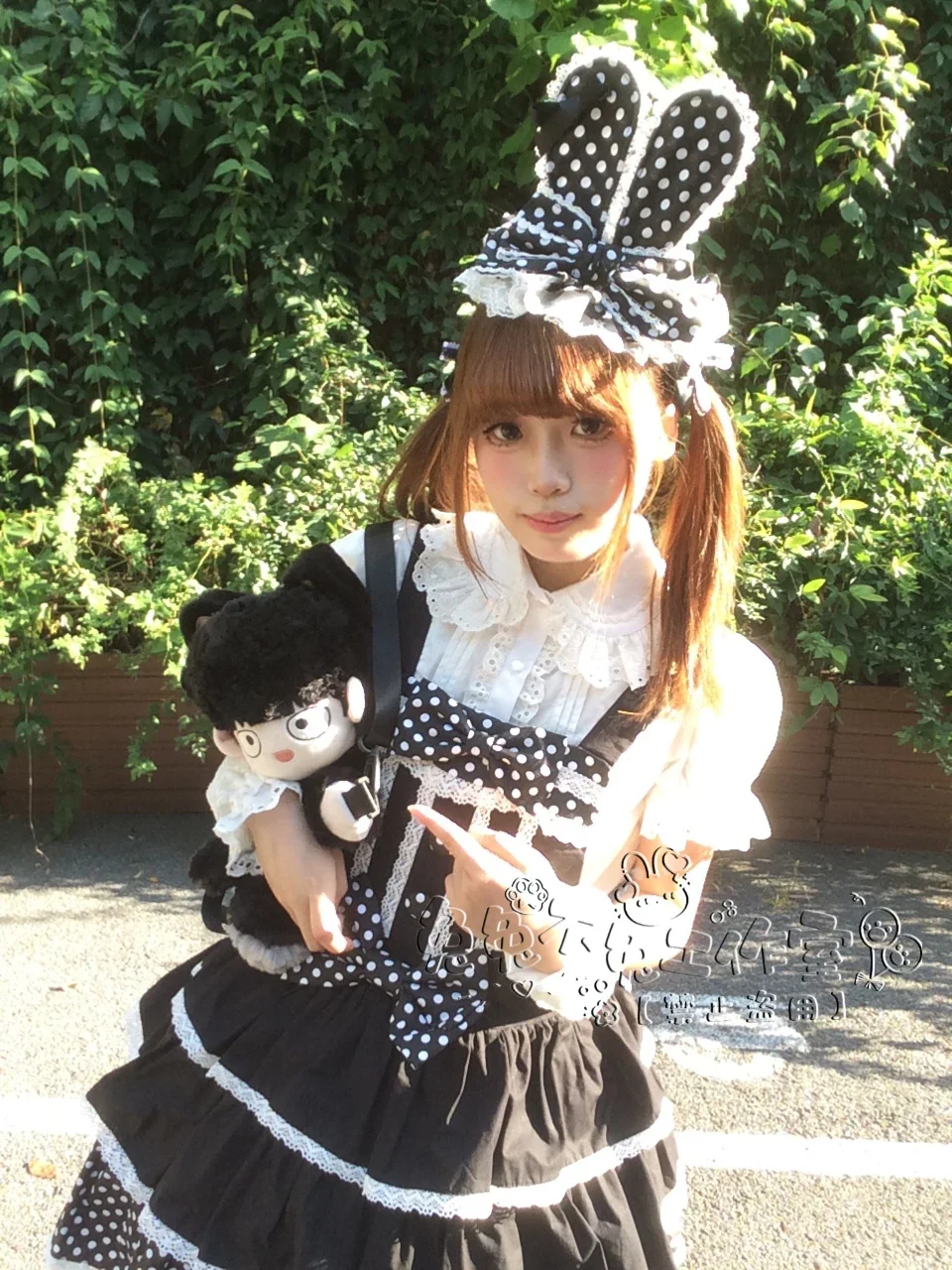 Kawaii Lolita Bunny Ear Hat, Plaid & Polka Dot Styles - Image 10